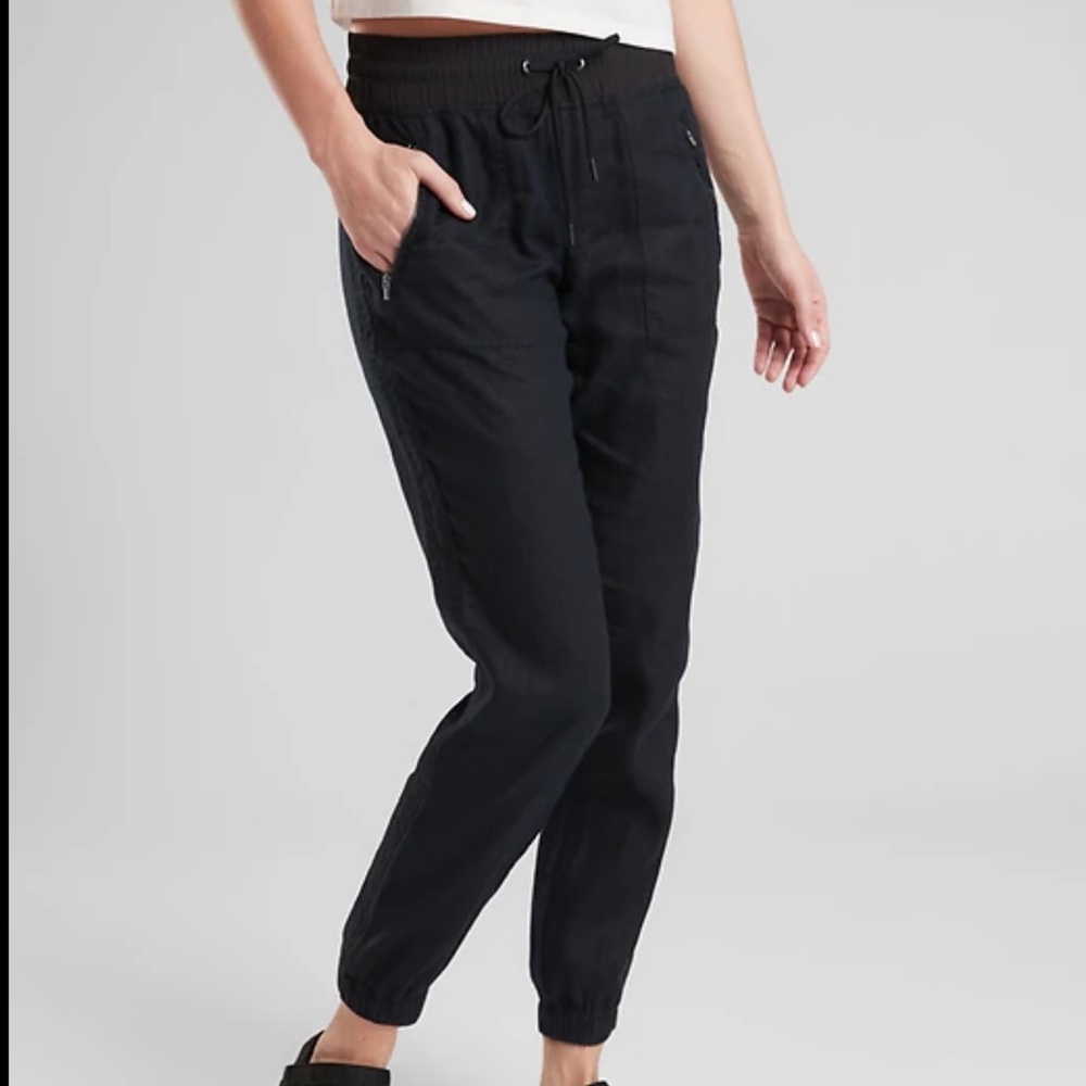 Athleta Black Drawstring Jogger Pants - Picture 2 of 4